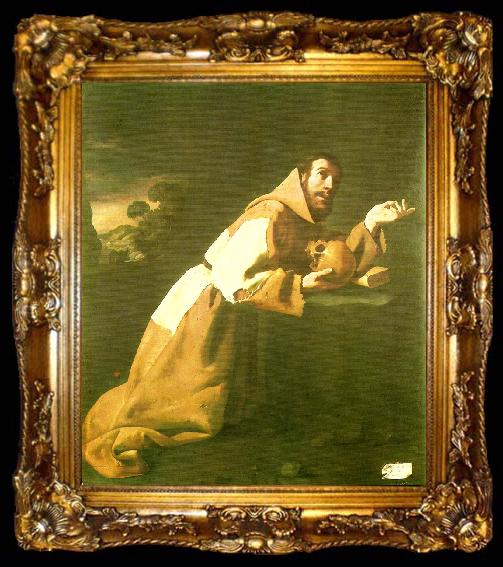 framed  Francisco de Zurbaran francis kneeling, ta009-2